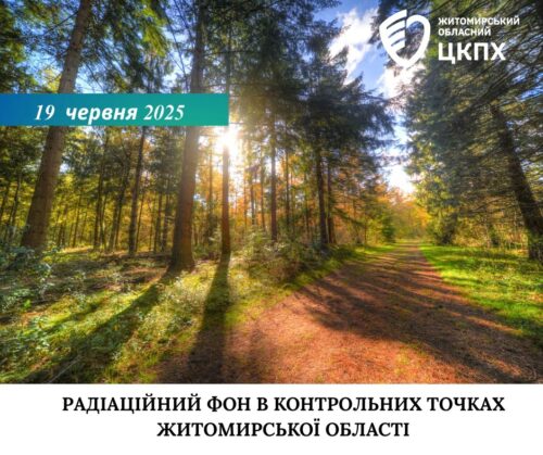 Радіаційний фон в контрольних точках Житомирської області
