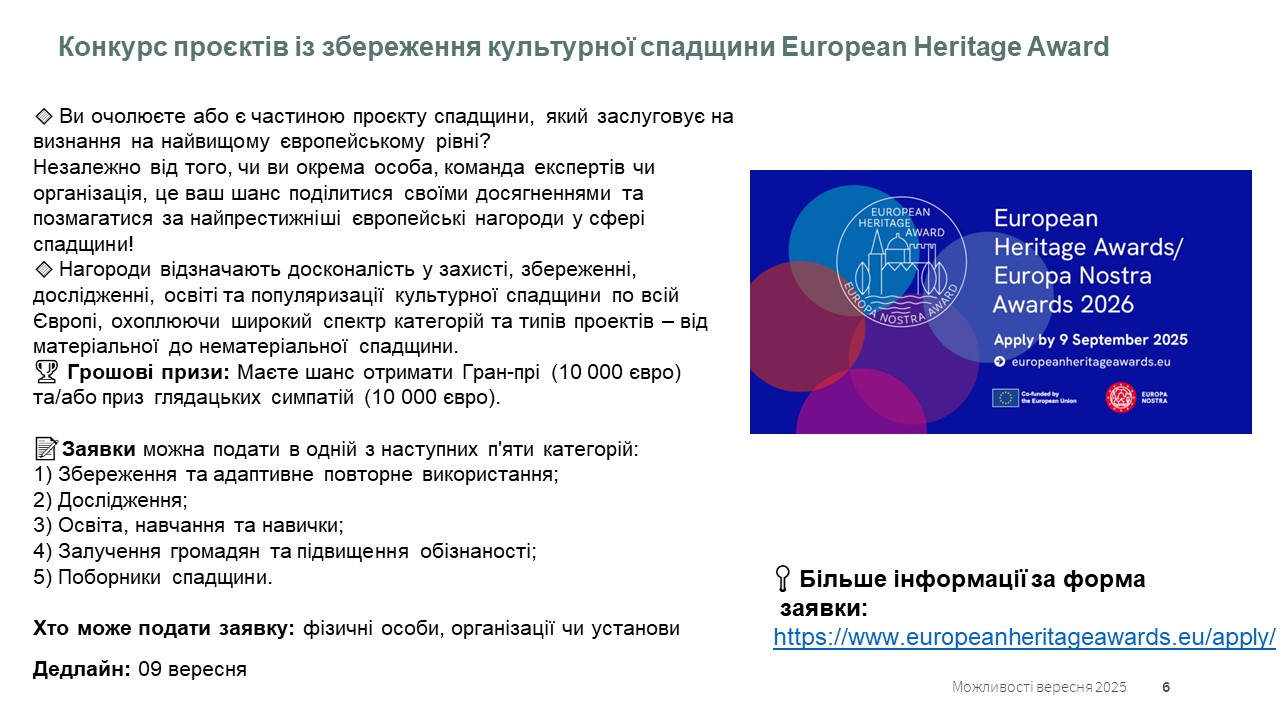 Грантові можливості вересня 2025